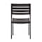 Flash Furniture Lark Outdoor Stackable Side Chair w/Faux Gray Wash Teak Poly Slats XU-DG-HW6036-GY-GG - alternate 7